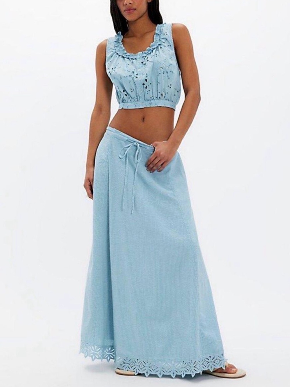 Free People Madelyn Cotton Maxi Skirt Size S